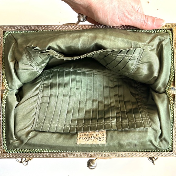 Vintage hand done Needlepoint Purse – Christine Custom Bags (Detroit, MI) Bunny - Picture 3 of 16